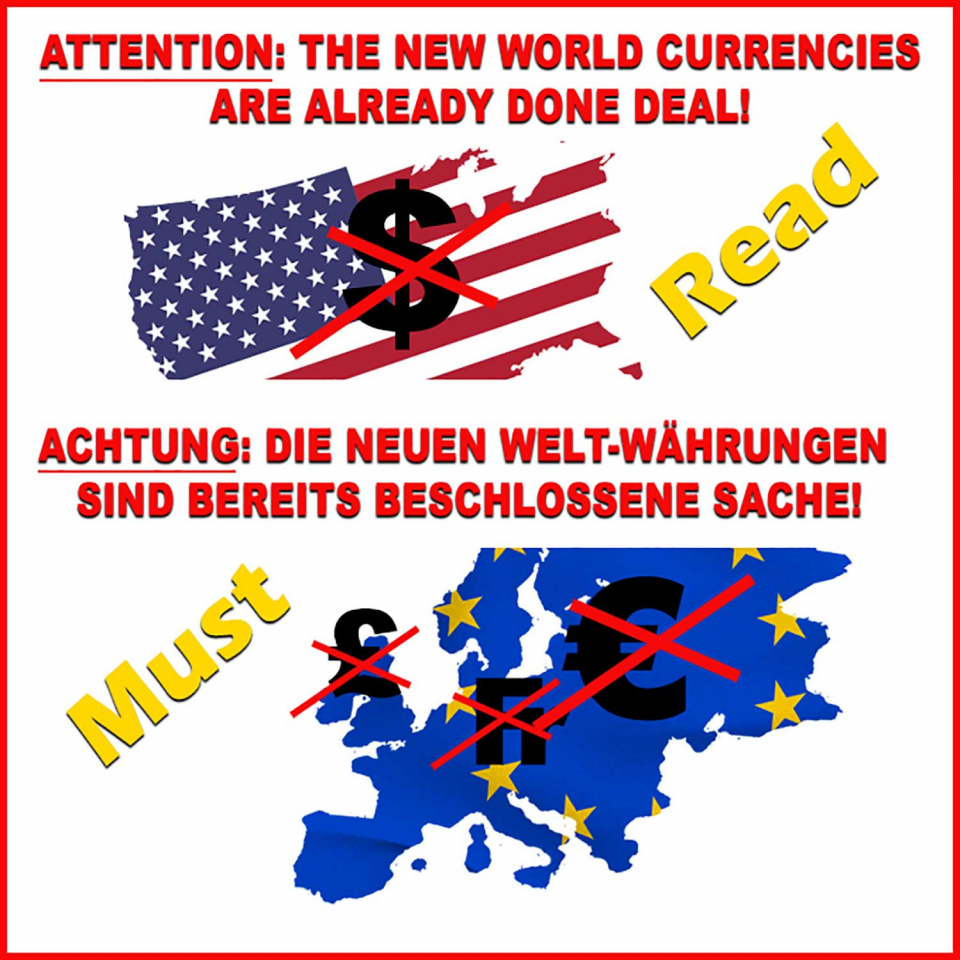 ATTENTION: THE NEW WORLD CURRENCIES ARE ALREADY DONE DEAL!This will affect you all.Read more about at this blog entry:https://easylife.community/en/blog/14-recent/291-new-world-currencies